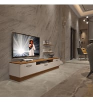 Decoraktiv Trendstyle 4 Mdf Tv Ünitesi Tv Sehpası - Ceviz Beyaz (Beyaz - Kahverengi)