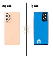 Samsung A33 Şeftali Arka Pil Kapağı Batarya Kapağı Lazer Kesim Back Cover