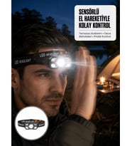 Şarj Edilebilir LED Far Hareket Sensörlü 5 Modlu Outdoor Yeni Nesil