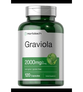 Horbäach Graviola Extract 2000 mg 120 Capsules.USA.3839 (Renksiz)