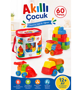 Akıllı Çocuk (60 Parça) - Büyük Parça Lego - Lego Setleri - Bloklar - Bebek Lego