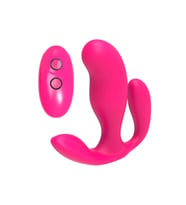 TRI-WE Kablosuz Kumandalı Manyetik Şarjlı 3 in 1 Giyilebilir Vibratör - Pembe