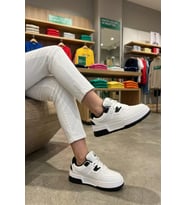 United Colors Of Benetton Beyaz Siyah Bağcıklı Hafif Unisex Spor Ayakkabı BN-12158 G