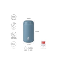 Mavi Paslanmaz Çelik Mini Mug Termos 300 ml  No:118