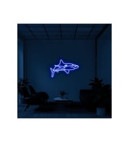 Köpek Balığı Figürlü Dekoratif Neon Tabela