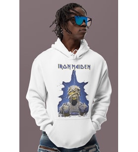 Iron Maiden Rock Metal Baskılı Unisex Oversize Müzik Grubu Hoodie