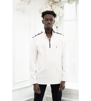 Regular Fit Dik Yaka Yarım Fermuarlı Biyeli Pamuklu Sweatshirt