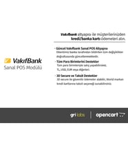 OpenCart - Vakıfbank Sanal POS Modülü