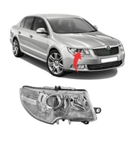 Skoda Super B Sağ Yolcu Far Lambası 2007-2012