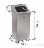 Garanti Metal 1365 Küllüklü Paslanmaz Çöp Kovası (54 Litre)