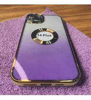 iPhone 14  Plus magsafe özellikli klasik kaliteli silikon telefon kılıfı (Mor)