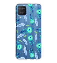 PrintiFy Samsung Galaxy M12 ile Uyumlu 1mm Slim Fit Nazar Boncuğu 3 Baskılı Şeffaf  Kılıf
