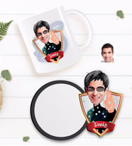 BK Gift Kişiye Özel Matrix Neo Karikatürlü Beyaz Kupa ve Ahşap Bardak Altlığı Hediye Seti-1