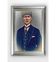 Gümüş Çerçeveli Atatürk Tablo a817