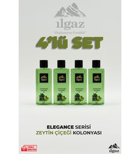 Ilgaz Zeytin Çiçeği Kolonyası 4'lü Set 80 Derece 400 ml Elegance Series