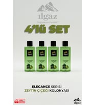 Ilgaz Zeytin Çiçeği Kolonyası 4'lü Set 80 Derece 400 ml Elegance Series