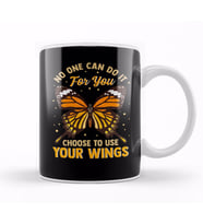 No One Can Do It For You Choose To Use Your Wings Kupa Bardak Porselen