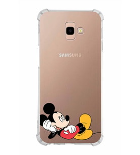 Samsung Galaxy J4 Plus  Köşe Korumalı Antişok Kapak Mickey Mouse Tasarımlı Şeffaf  Kılıf