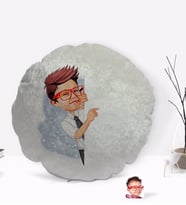 BK Gift Kişiye Özel Erkek Çocuk Karikatürlü Yuvarlak Dekoratif Kırlent Yastık-3