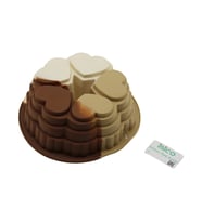 5 Dilim Kalp Tasarımlı Kek Kalıbı - Silikon - 9 cm Derinlik
