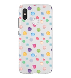 PrintiFy Xiaomi Mi 8 ile Uyumlu 1mm Slim Fit Water Color 6 Baskılı Şeffaf  Kılıf