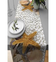 Sarı Deniz Yıldızı Premium Masa Örtüsü Runner RNR459