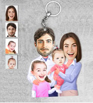 Kişiye Özel Aile Ahşap Anahtarlık-18