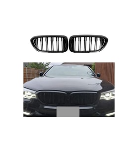 Bmw 5 Serisi G30 M5 Ön Panjur Böbrek Izgara Çift Tırnak Piano Black 2017-2020 Arası Uyumlu