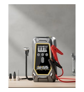 Mey İthalat® Akü Takviye Lastik Şişirme ve Powerbank Özellikli Çok Fonksiyonlu Cihaz