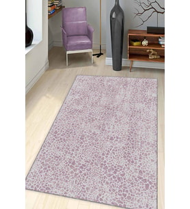 Pembe Leopar Kaymaz Tabanlı Makinede Yıkanabilir Halı LE006 - 100 x 160 cm