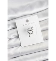 Gümüş Renk Pirinç Diken Model Kıkırdak Earcuff Küpe - TJ-BKP11622