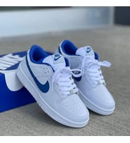 Nike Dunk Low Kadın/Erkek Unisex Sneaker  Beyaz Mavi İkonik Model  10+ Renk Seçeneği (Mavi - Beyaz - Krem)