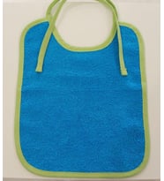 Ender Home Bebek Mama Önlüğü Bukle Biyeli Pamuklu Düz Havlu Bebek Önlük Turkuaz (Çok Renkli)
