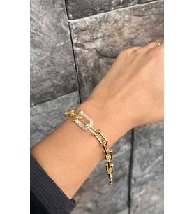 14K Tiffany Desen Bileklik
