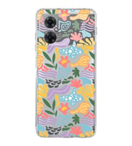 Xiaomi Redmi Note 11R ile Uyumlu 1mm Kapak Memphis Desen Tasarımlı Şeffaf Silikon Kılıf