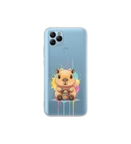 General Mobile GM 21 ile Uyumlu Splash Kapibara Tasarımlı Şeffaf Silikon Kılıf