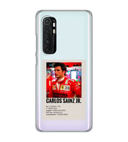 Xiaomi Mi Note 10 Lite Uyumlu Carlos Sainz Desenli Şeffaf Telefon Kılıfı