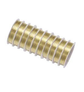 Hayal Sepeti TAKI ve FİLOGRAFİ TELİ Makara Tel - 0.3mm ince - 10 adet Altın Renk