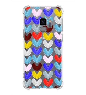 PrintiFy Samsung Galaxy S9 Uyumlu Water Color 1 Baskılı Şeffaf Köşe Korumalı Antişok Kılıf
