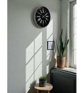 36 cm Dekoratif Gri Duvar Saati (Standart)