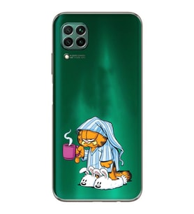 Huawei P40 Lite Uyumlu Baskılı Yumuşak Silikon Şeffaf Telefon Kılıfı