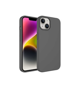 Apple iPhone 14 Plus Uyumlu Kılıf Sıvı Teknolojili Silinebilir Sert Zore Kivi Kapak (Açık Mavi)