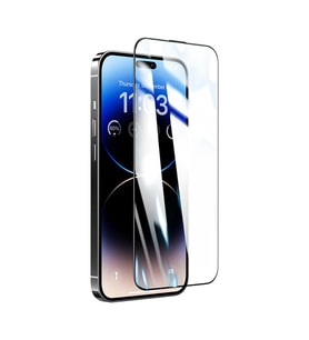 Logis İphone 14 Pro  Max 9D Seramik Tam Kaplayan Ekran Koruyucu Cam (Şeffaf)