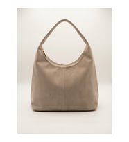 Büyük Boy Astarlı Süet Hobo Çanta Günlük Kadın Çantası 42x27 cm