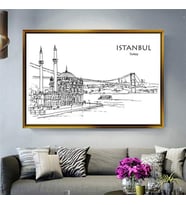 Altın Çerçeveli dekoratif tablo a1151 (Gold)