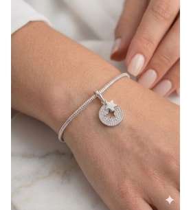 Kadın Yıldız Model Taşlı Charm