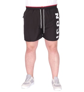 Mode XL Büyük Beden Erkek Deniz Şortu ICON U25402 Siyah