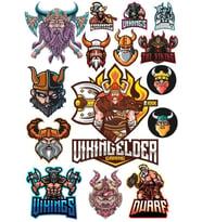 Vikingler Sticker Set-1 17 Parça Telefon, Tablet, Defter, Laptop Sticker