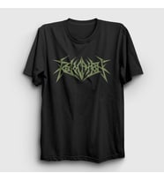 Presmono Unisex Siyah Logo Metal Revocation T-Shirt 539031tt