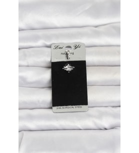 316L Cerrahi Çelik Zirkon Taşlı Göbek Piercing TJ-PR1385